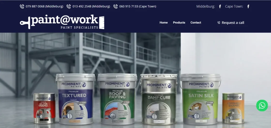 Paint@Work Website Design