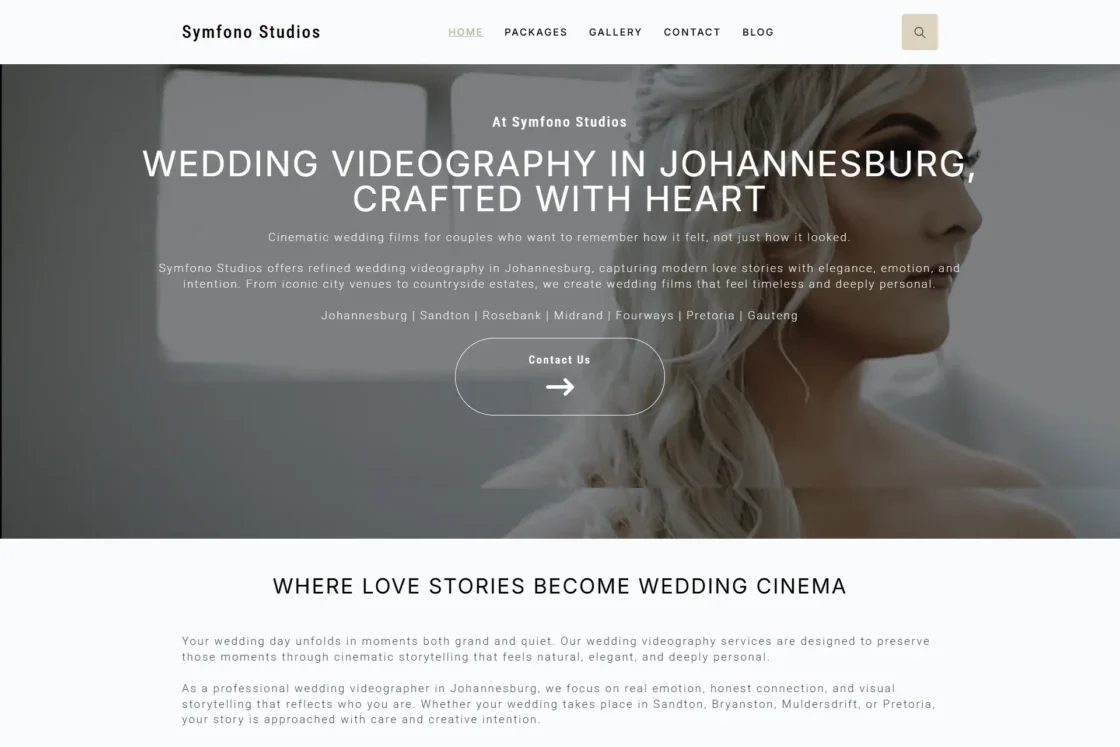 Symfono Studios Website